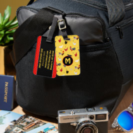 Etiqueta Para Maletas Pollo divertido