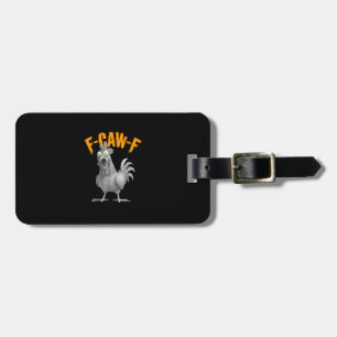 Etiqueta Para Maletas Pollo F-Caw-F divertido Pollo F-Caw-F Retro Clásic