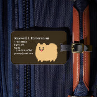 Pomerania esponjosa y linda con texto personalizab