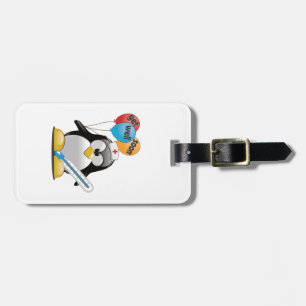 Etiqueta Para Maletas Ponte bien pronto. Enfermera de pingüino.