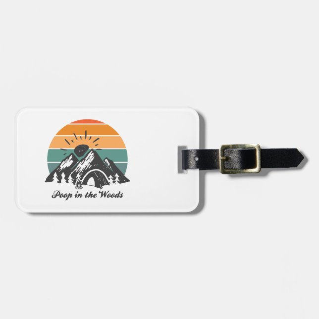 Etiqueta Para Maletas Poop In The Woods (Frente Horizontal)