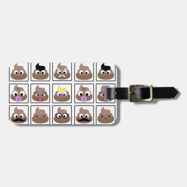 Etiqueta Para Maletas Poop Many Faces (Frente Horizontal)