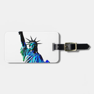 Etiqueta Para Maletas Pop Art Lady Liberty