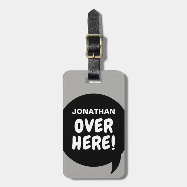 Etiqueta Para Maletas ¡Por Aquí! (Personalizable) (Frente Vertical)