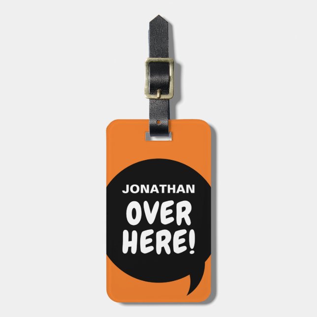 Etiqueta Para Maletas ¡Por Aquí! (Personalizable) (Frente Vertical)