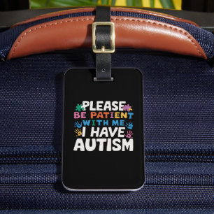 Etiqueta Para Maletas Por Favor Sea Paciente Tengo Conciencia Del Autism