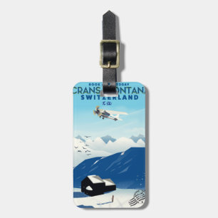 Etiqueta Para Maletas poster de esquí de crans montana