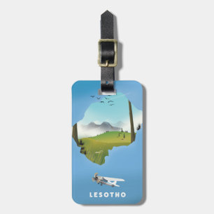 Etiqueta Para Maletas Póster de esquí de Lesoto Sudáfrica