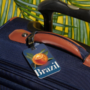Etiqueta Para Maletas Póster de viaje de Naranjas de Brasil Tarjeta post