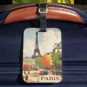 Etiqueta Para Maletas Poster de Viajes de la Torre Eifel de París