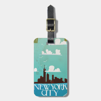 Etiqueta Para Maletas Poster de viajes vintage de la ciudad de Nueva Yor