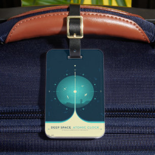 Etiqueta Para Maletas Poster del reloj atómico del espacio profundo, ver