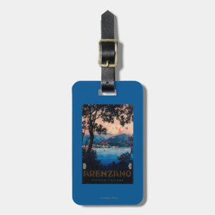 Etiqueta Para Maletas Poster del viaje de Riviera del italiano