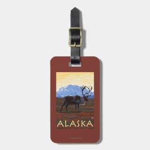 Etiqueta Para Maletas Poster del viaje del vintage de AlaskaCaribou