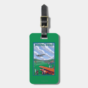 Etiqueta Para Maletas Poster del viaje del vintage del campo de Boeing