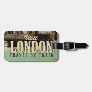 Etiqueta Para Maletas Póster vintage de Visita Londres
