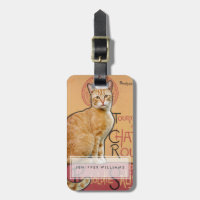    Póster Vintage Francés de Gato Naranja con Esti