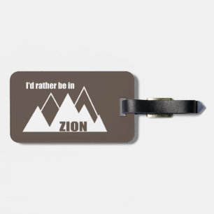 Etiqueta Para Maletas Preferiría Estar En El Parque Nacional Zion Montañ