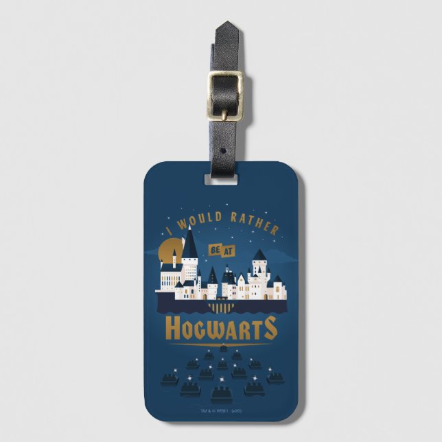 Etiqueta Para Maletas Preferiría Estar En HOGWARTS™ Abstract Bote Ride (Anverso vertical)