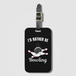 Etiqueta Para Maletas Preferiría estar jugando bolos