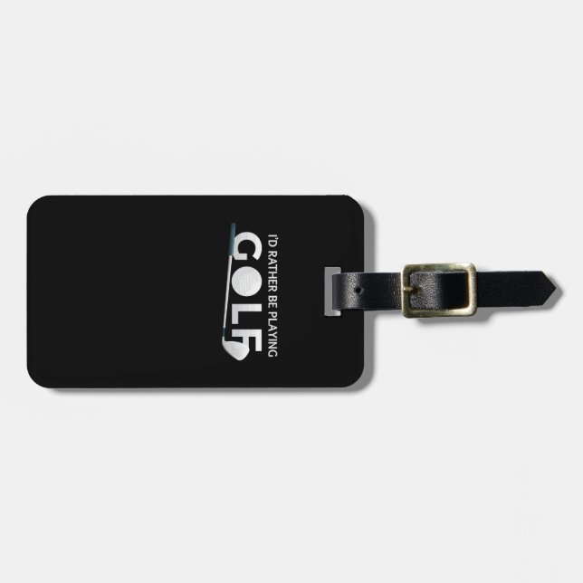 Etiqueta Para Maletas Prefiero jugar al golf (Frente Horizontal)