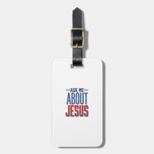Etiqueta Para Maletas Pregúntame sobre Jesús Diseño de camiseta cristian