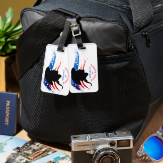 Etiqueta Para Maletas Preguntar por mi Ancestro Patriótico