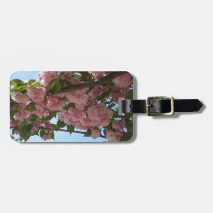 Etiqueta Para Maletas Primavera del Árbol de cerezo IV con doble floreci