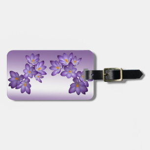 Etiqueta Para Maletas Primavera púrpura floral