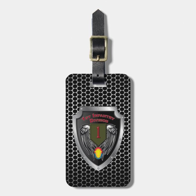 Etiqueta Para Maletas Primera División de Infantería "Big Red One" (Frente Vertical)
