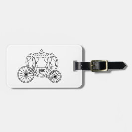 Etiqueta Para Maletas Princesa Carriage, coche negro