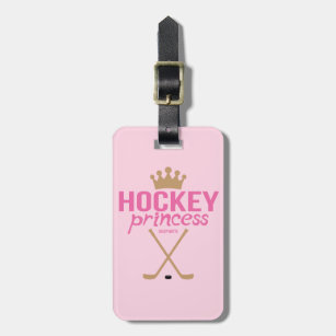 Etiqueta Para Maletas Princesa Pink Hockey Bag Tag del hockey de los