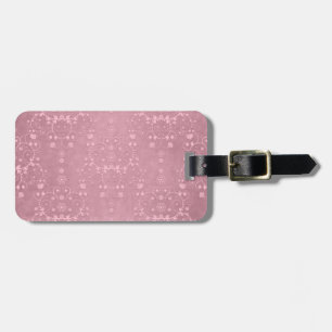 Etiqueta Para Maletas Princesa Rosa Floral Femenina Patrón Damask