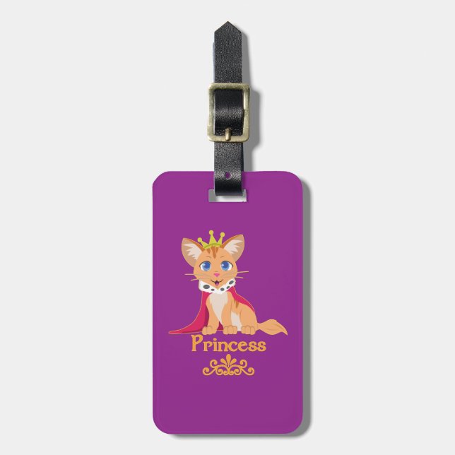 Etiqueta Para Maletas Princess Kitten (Frente Vertical)