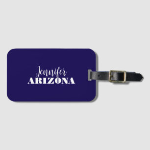 Etiqueta Para Maletas Profesional elegante moderno minimalista azul oscu