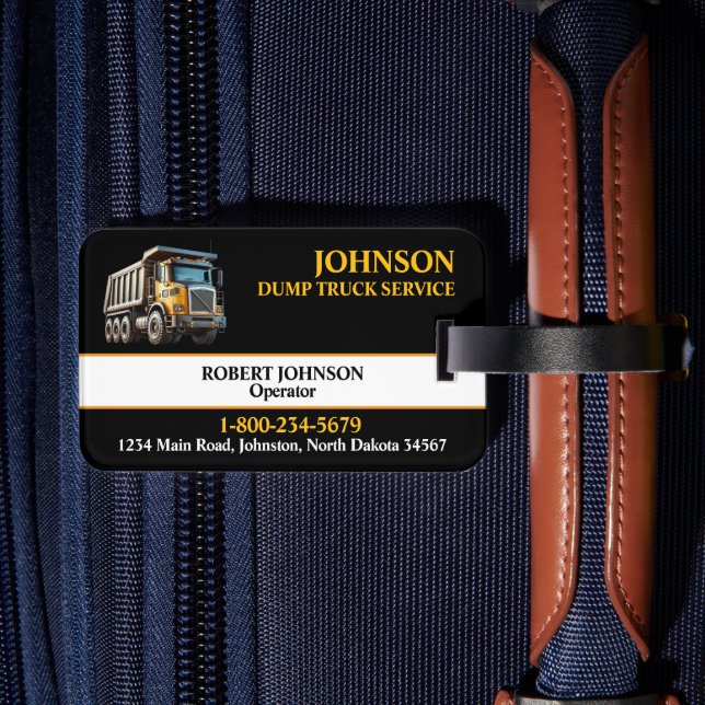 Etiqueta Para Maletas Professional Dump Truck Service (Reverso  In Situ 2)