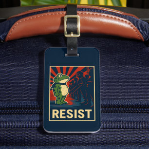 Etiqueta Para Maletas Protesta de la Rana de Portland
