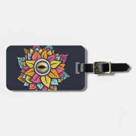 Etiqueta Para Maletas Psicodélico Spooky Flower Colorous