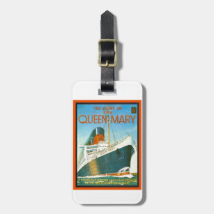 Etiqueta Para Maletas Publicidad del vintage, RMS Queen Mary