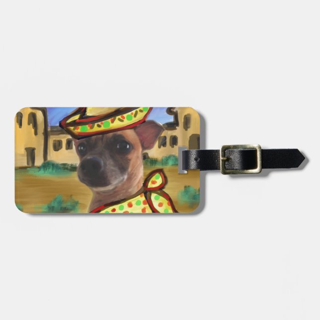 ETIQUETA PARA MALETAS PUEBLO MEXICANO (Frente Horizontal)