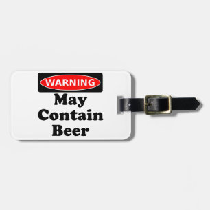 Etiqueta Para Maletas Puede contener la cerveza
