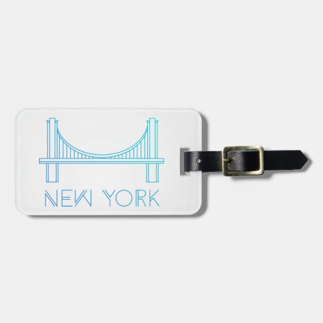 Etiqueta Para Maletas Puente Brooklyn| Nueva York (Frente Horizontal)