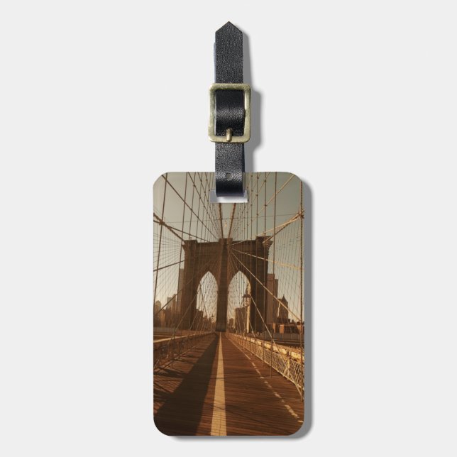 Etiqueta Para Maletas Puente de Brooklyn. (Frente Vertical)