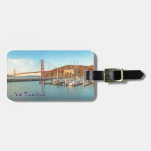 Etiqueta Para Maletas Puente Golden Gate en la Marina por la mañana