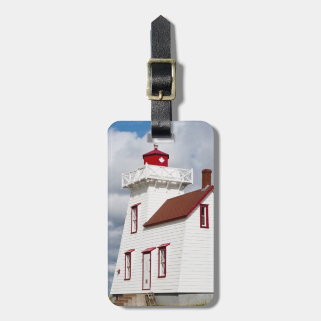 Etiqueta Para Maletas Puerto Rústico, Isla del Príncipe Eduardo. (Frente Vertical)