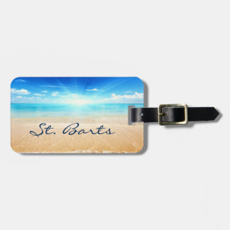 Etiqueta Para Maletas Puesta de sol en la playa de St. Barts