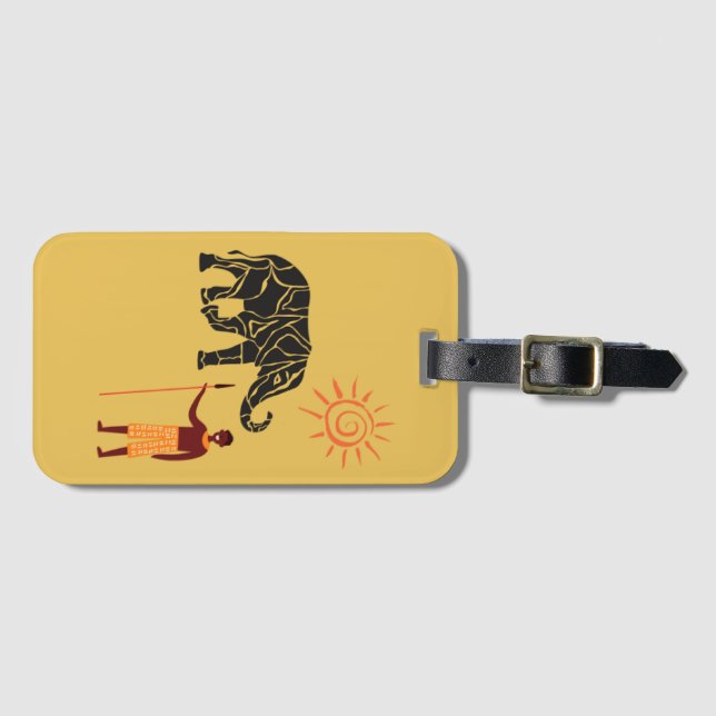 Etiqueta Para Maletas Puesta en marcha del sol en África (Anverso horizontal)