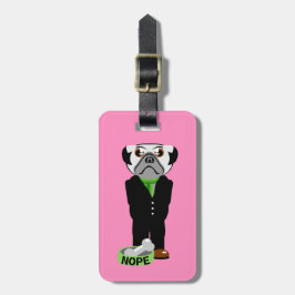 Etiqueta Para Maletas Pug Nope