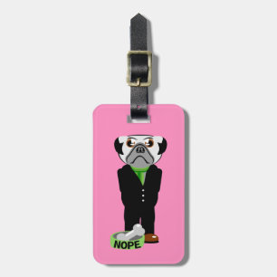 Etiqueta Para Maletas Pug Nope