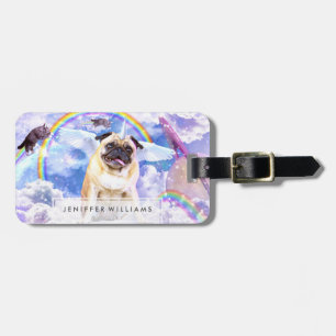 Etiqueta Para Maletas Pug unicorn - Cute pugicorn